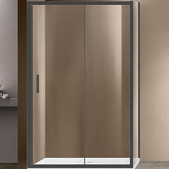 Vincea Душевой уголок Garda 150x90 VSR-1G9015CLGM профиль вороненая сталь стекло прозрачное – фотография-1