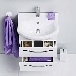 Aqwella Тумба с раковиной Аллегро 65 подвесная – фотография-2