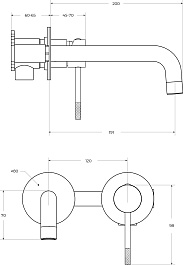 Cezares Смеситель для раковины чаши Relax RELAX-BLI2-1-BORO-W0 встраиваемый брашированное золото – фотография-7