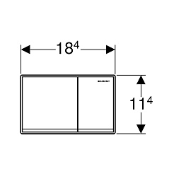 Geberit Кнопка смыва Omega 60 115.081.SJ.1 черная – фотография-2