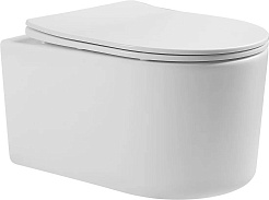 Aquatek Унитаз подвесной Мия AQ2004-00 в комплекте с инсталляцией Standard INS-0000012 с клавишей смыва KDI-0000022 белый глянец/никель и крепления KKI-0000002 – фотография-2