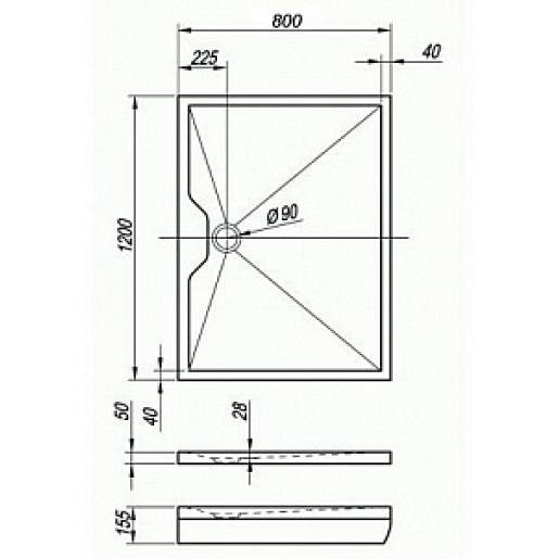 Kolpa San  Поддон для душа Kolpa San Duro 120х80 – картинка-3