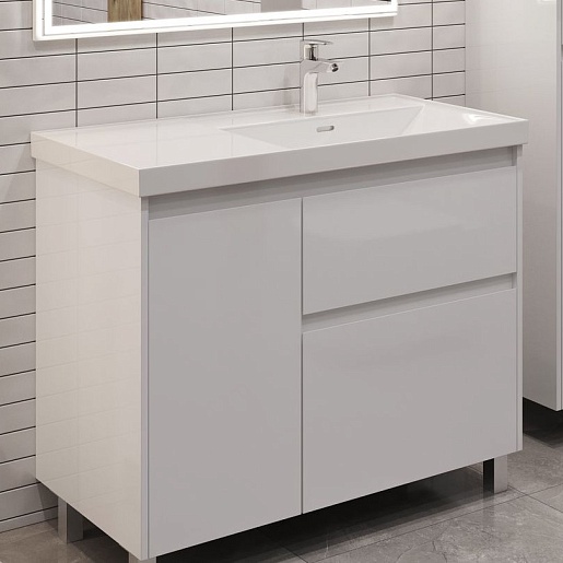 Aquanet Тумба под раковину Nova Lite 2.0 90 R белая – картинка-3