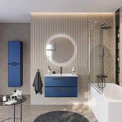 BelBagno Мебель для ванной Eco Cer-N 80 CZR-8095-80 sapfiro ручки матовые чёрные – фотография-2