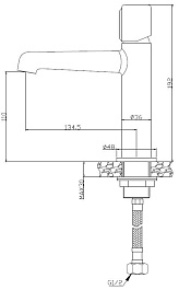 BelBagno Смеситель для раковины Uno UNO-LVM-CRM хром – фотография-2