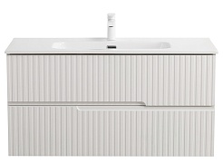 Cezares Тумба с раковиной Duet-N 100 подвесная CZR-8095-100 ясень белый софт – фотография-1