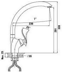 D&K Смеситель "Liszt Bayern DA1232401" для кухонной мойки – фотография-2