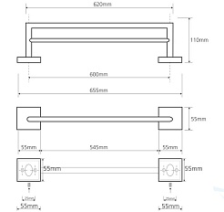 Bemeta Держатель полотенца двойной Beta 132204052 – фотография-2