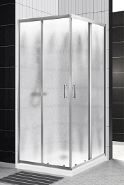 BelBagno Душевой уголок Uno 100/100 UNO-195-A-2-100-CH-CR стекло рифленое – фотография-1