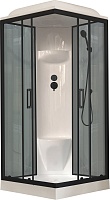 Royal Bath Душевая кабина HP RB 80HP6-GT-BL 80x80 стекло прозрачное профиль черный матовый