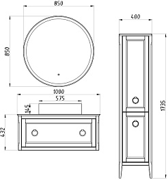 ASB-Woodline Тумба под раковину Рома 100С белая – фотография-7