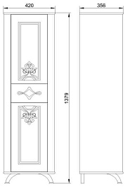 Водолей Пенал для ванной "Анжелика 40" F-3 L чёрный – фотография-4