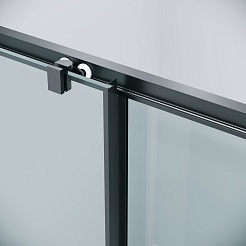 Grossman  Душевой уголок Cosmo 140x90x195 профиль черный матовый стекло прозрачное – фотография-8