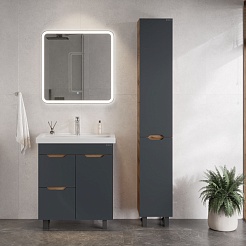 Onika Тумба с раковиной Айленд 70 графит/дуб крафт – фотография-10