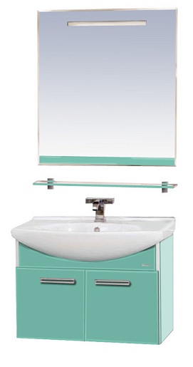 Misty Мебель для ванной Джулия 75 подвесная салатовая – фото-1