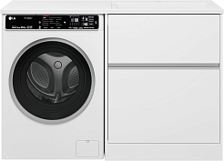 Misty Тумба с раковиной под стиральную машину Ингрид 130 R белая – фотография-1