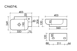 Ceramicanova Раковина Element 40/24 CN6074L белая – фотография-6