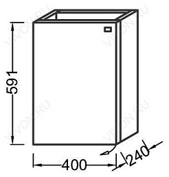 Jacob Delafon Тумба с раковиной Pop Laminar 40 R – фотография-3