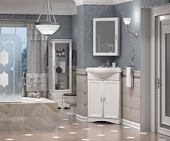 Opadiris Зеркало-шкаф для ванной Клио 45 L белый матовый – фотография-3