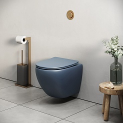 Grossman Унитаз подвесной GR-4455BLMS синий матовый – фотография-11