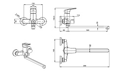 Aquatek Смеситель для ванны Вега AQ1042MB матовый черный – фотография-2