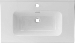 Aquanet Тумба с раковиной Алвита New 80 Flat подвесная дуб веллингтон табак – фотография-12