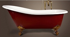 Magliezza Чугунная ванна Gracia Red 170x76 (ножки золото)