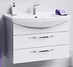 Aqwella Тумба с раковиной Аллегро 75 подвесная – фотография-1