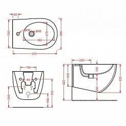 ArtCeram Биде подвесное File 2.0 FLB001 blu zaffiro – фотография-2