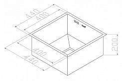 Zorg Кухонная мойка Inox X-4444 – фотография-2