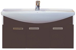 Misty Тумба для умывальника Джулия 105 подвесная коричневая – фотография-1