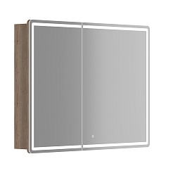 Sancos Зеркало-шкаф Mirror 100 с подсветкой MI100EG дуб галифакс натуральный – фотография-1