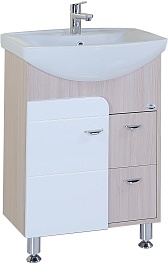 Onika Тумба под раковину Стиль 60.13 белая/ясень шимо светлый – фотография-1