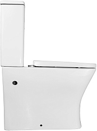 Azario Унитаз-компакт Blaise AZ-55-1 безободковый с бачком с сиденьем микролифт белый – фотография-5