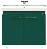 Misty Тумба с раковиной Джулия QVATRO 90 прямая зеленая