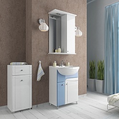 Mixline Мебель для ванной Посейдон 55 R голубая – фотография-4