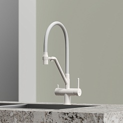 Sancos Смеситель для кухни Dora SC4003MW матовый белый – фотография-4