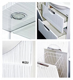 Misty Зеркальный шкаф Лорд 75 L белый – фотография-2