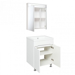 Runo Мебель для ванной Парма 60 напольная, 2 двери – фотография-4