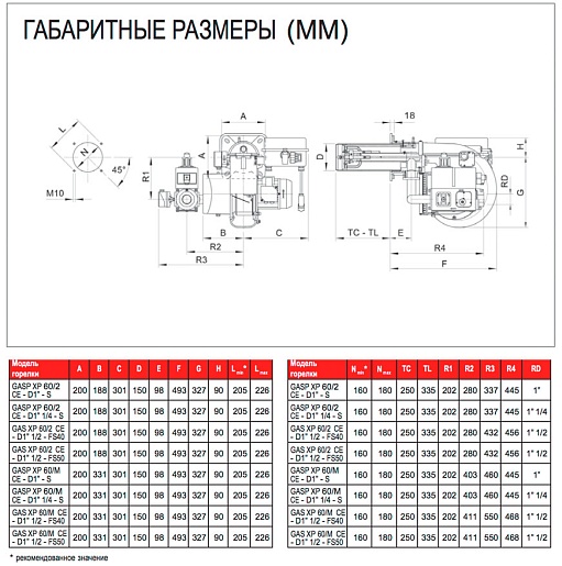 Kentatsu FURST Газовая горелка GAS XP 60/2 CE TC + R. CE D1"-S двухступенчатая – картинка-3