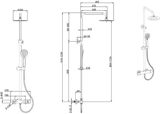 Allen Brau Душевая стойка Eclipse 3.0 5.E1A11-00 хром – картинка-5
