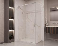 Vincea Душевой уголок Stella 130x100 VSR-1ST1013CL профиль хром стекло прозрачное – фотография-3