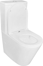 Azario Унитаз-компакт Vetro AZ-2149-UQ1 безободковый с бачком с сиденьем микролифт белый – фотография-5