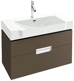 Jacob Delafon Тумба с раковиной Reve 80 коричневая, 2 ящика – фотография-1