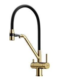 Sancos Смеситель для кухни Dora SC4003BG брашированное золото PVD покрытие – фотография-1