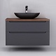 Jorno Тумба с раковиной Wood 100 серая столешница тёмная – фотография-12