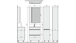 Velvex Тумба с раковиной Crystal Cub 60 напольная, белая – фотография-4