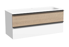 Sancos Тумба с раковиной Delta 120 дуб светлый/белый раковина Grace 121 CN7017