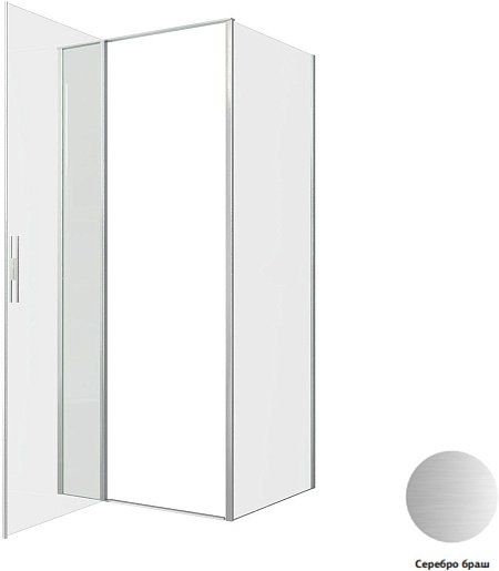 Allen Brau Душевой уголок Priority 90x80 3.31026.BA/3.31041.BA серебро браш – фотография-4