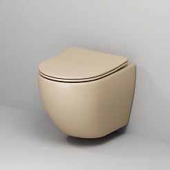 Grossman Унитаз подвесной Color GR-4455BEMS бежевый матовый – фотография-5